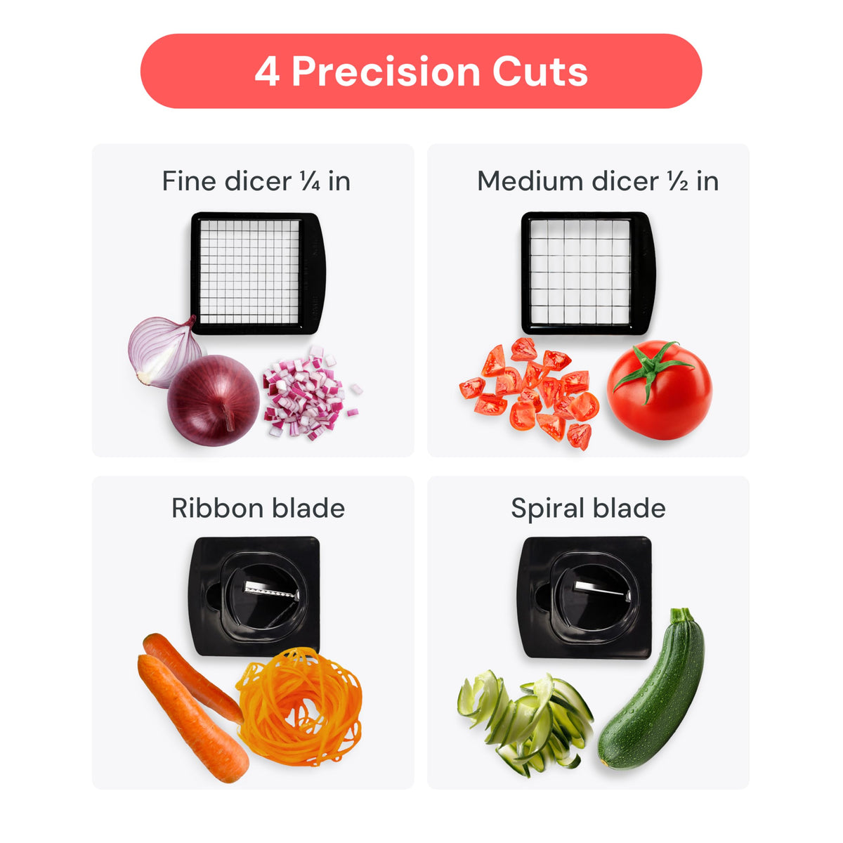 Fullstar Pro Original Vegetable Chopper & Spiralizer, All-in-1 Kitchen Tool