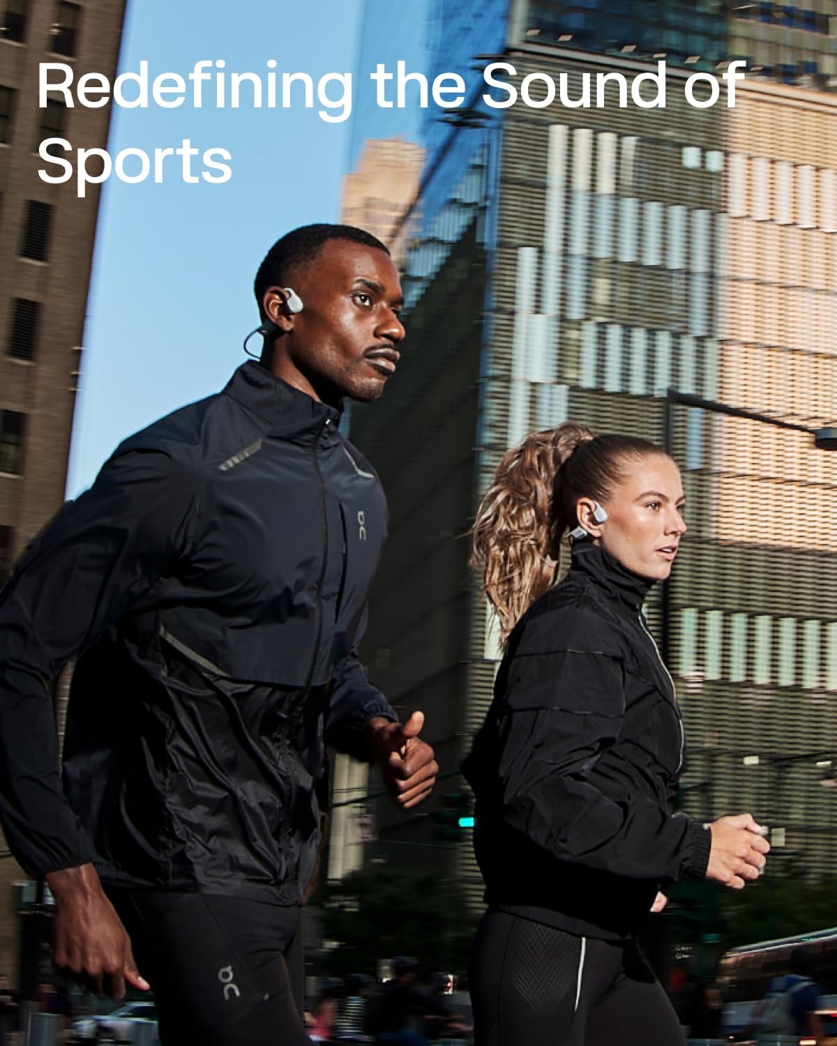 SHOKZ New OpenRun Pro 2 - Open-Ear, Bone Conduction Sport Headphones - with Reflective Strip - Sweat Resistant, Workout Headphones - Secure, Wireless, Comfortable Fit-Deep Bass and Smart Mic App