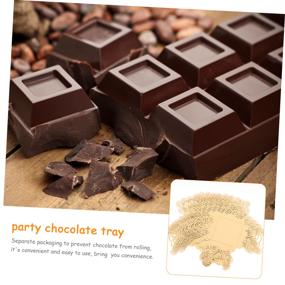 OFFSCH 50pcs Chocolate Wrapping Papers for Parties Hollow Chocolate Decor for Showers Weddings Birthdays and Events Safe Practical Candy Storage