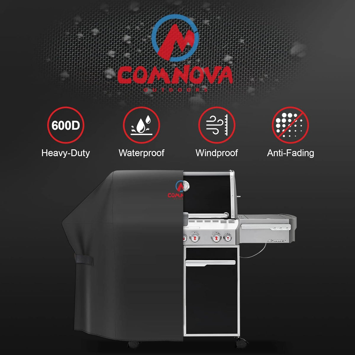 Comnova Grill Cover for Weber Summit 400 Series - 67 Inch BBQ Grill Cover Heavy Duty & Waterproof, 7108 Barbecue Cover for Weber Summit 470, Summit 420, 2022 Genesis S-325s and E-325s Grill Models