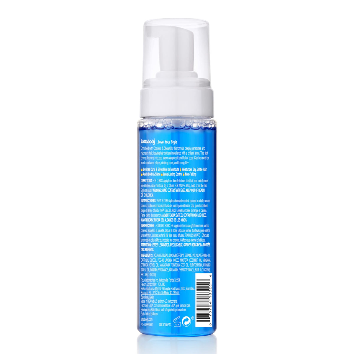 Lottabody Coconut & Shea Wrap Me Foaming Mousse, 7 oz