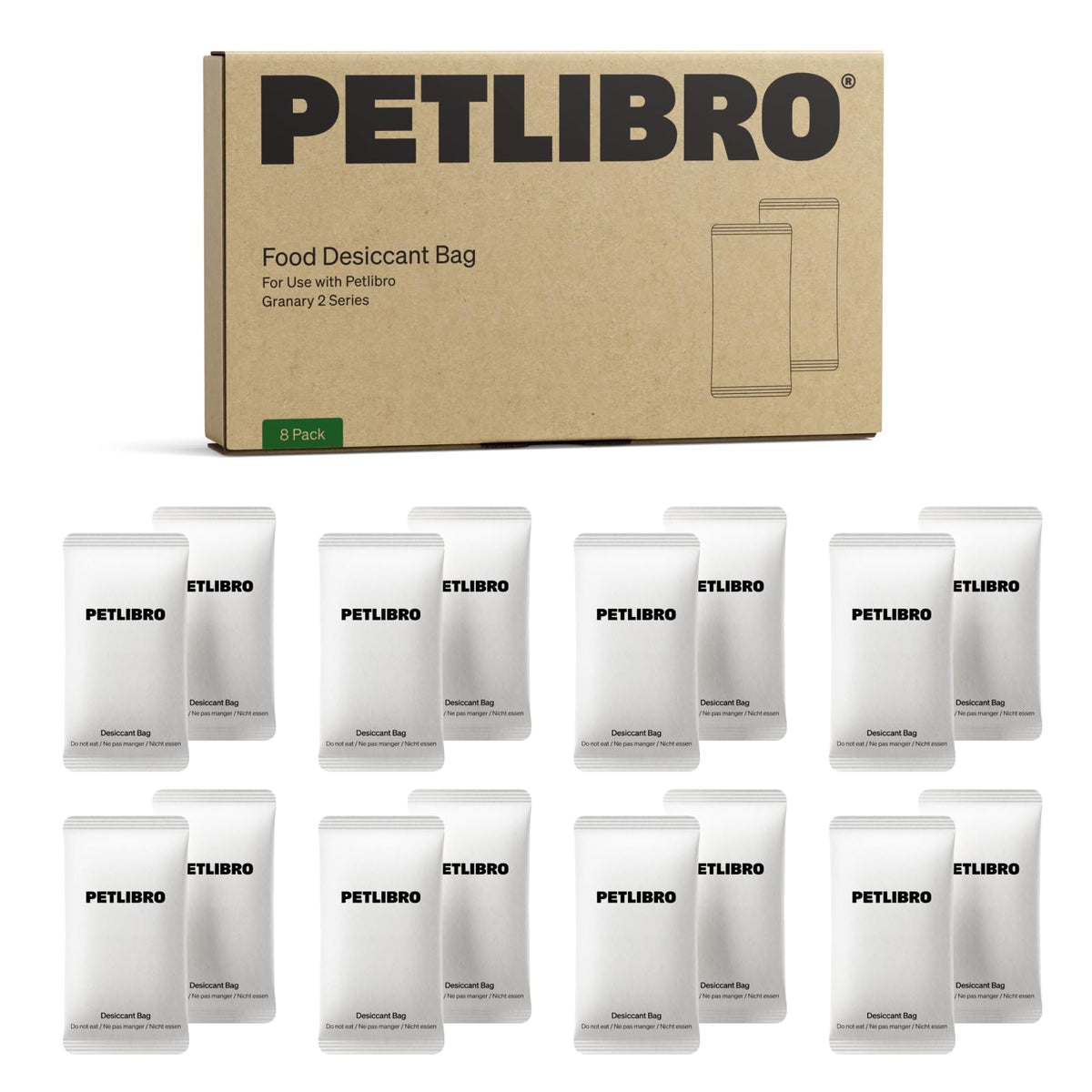 PETLIBRO New Pet Food Desiccant Bag, 8 Packs (16 Bags) for Cat and Dog Food