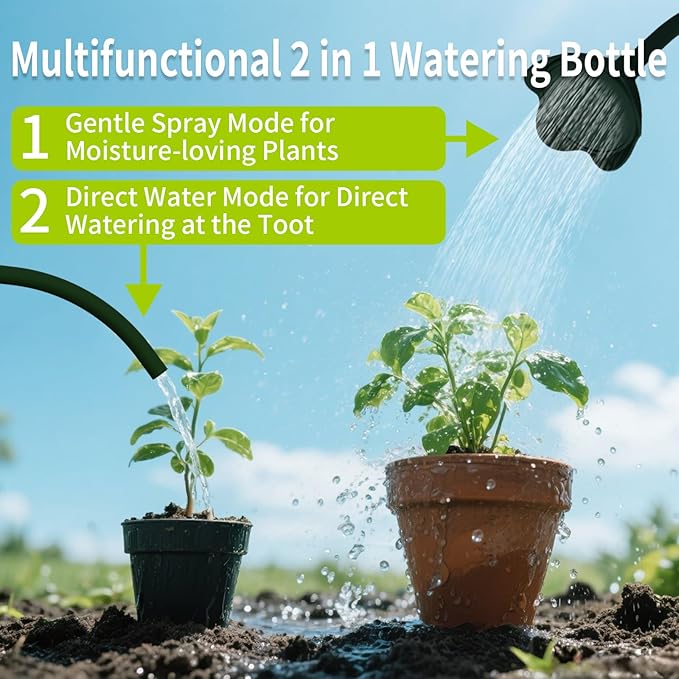 Squeeze Bottles for Plants, 22oz Small Watering Can for Succulent, Muti-Function Squirt Bottle for Seedling Watering, Wash, Tattoo, Dark Green