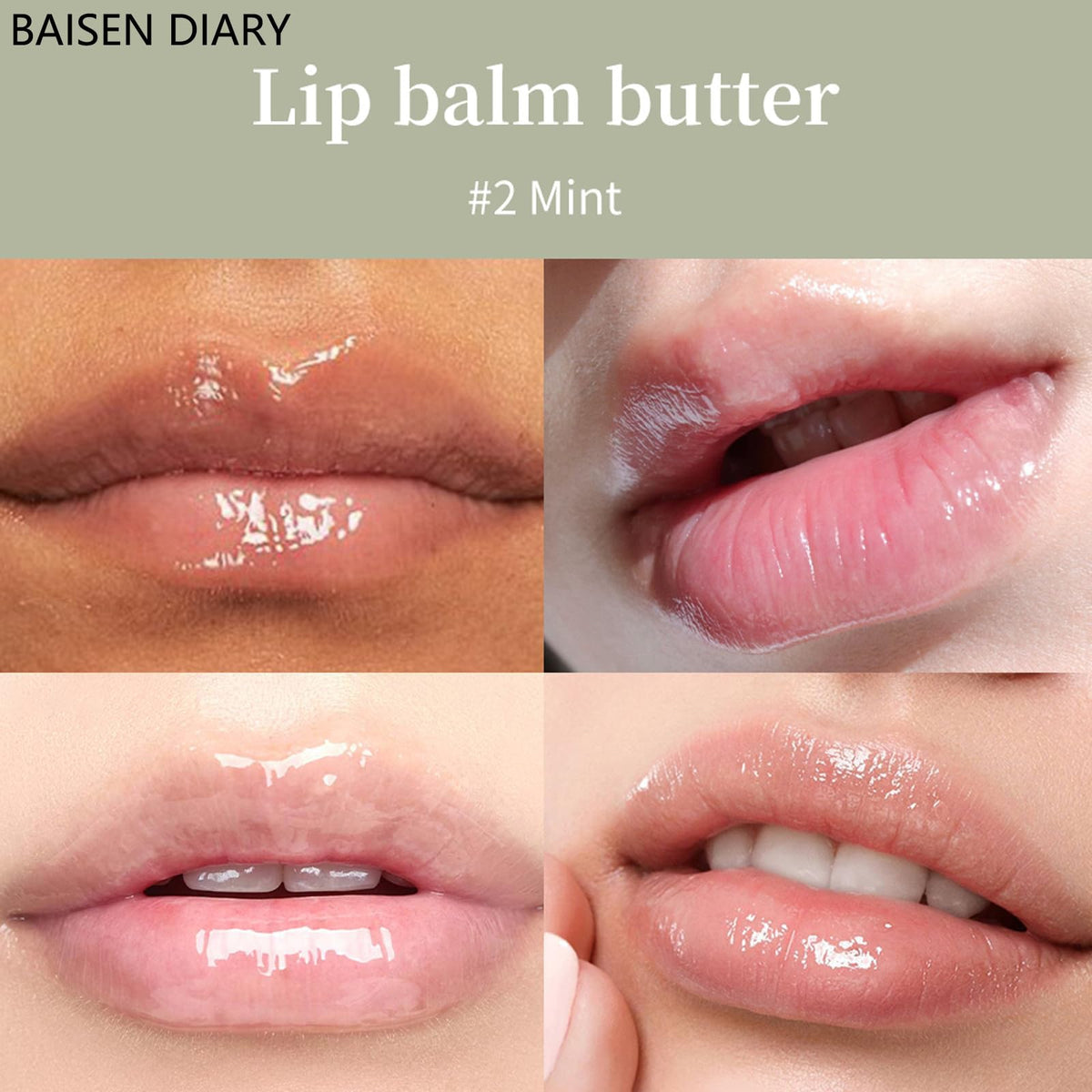 BAISEN DIARY 4 PCS Summer Special Lip Butter Balm - Ultra-Hydrating, Nourishing Lip Care with Natural Ingredients, Shea Butter & Olive Oil, Soothes & Softens Dry Lips (4PCS, 0.5 Fl Oz (Pack of 4))