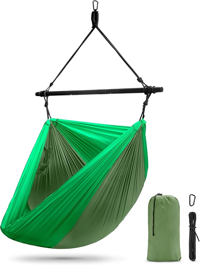 Sorbus Hanging Hammock Chair - Tree Pod Sensory Swing - Outdoor Camping Cacoon Chair - Collapsible and Lightweight Swings - Swinging Rocker Chairs for Camp, Travel, Hiking, Tent, Porch (500 lb Max)