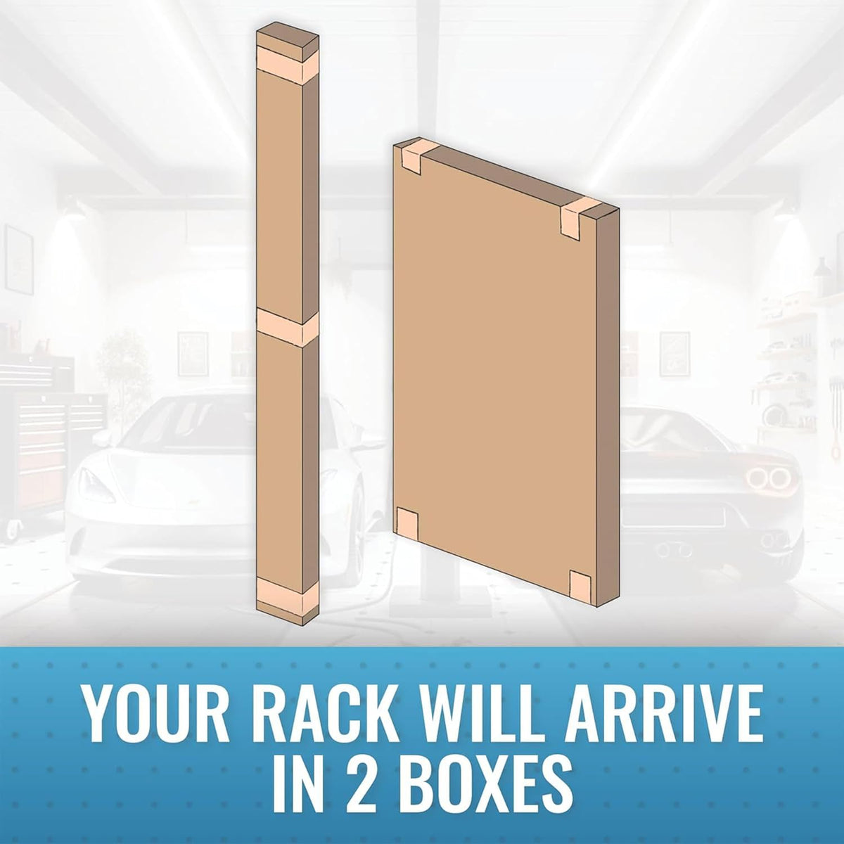 MonsterRax Overhead Garage Storage Racks 3x8’ Ceiling Mounted Shelving, Adjustable Hanging Organizer, Heavy Duty Steel, Holds 500 Pounds, Color: White, Adjustable from 24"-45" off the Ceiling