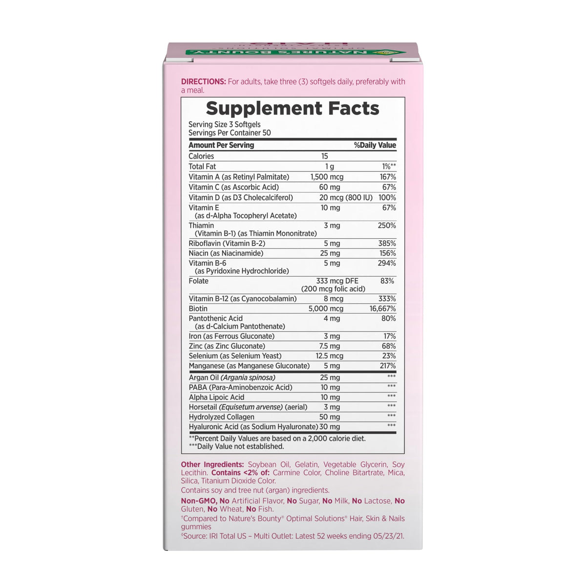 Nature's Bounty Advanced Hair, Skin & Nails, 150 Rapid Release Softgels