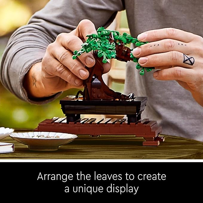 LEGO Icons Bonsai Tree Building Set - Artificial Bonsai Tree Plants for Home Decor, Adults Ages 18+ - Faux, Fake Plants for Table, Desk, Office - Birthday Gift for Men & Women - 10281