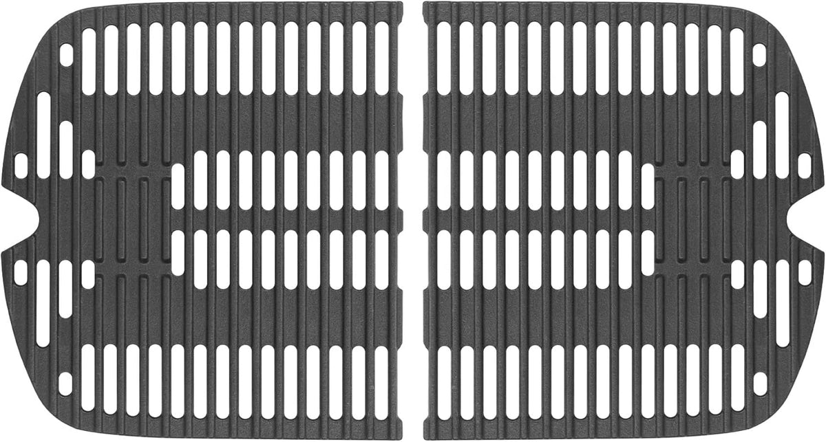 Cast Iron Cooking Grates for Weber Traveler Portable 9010001 9020001 9030001 9013001 Grills, Grill Grate Replacement Parts for Weber Traveler Portable Gas Grill Stealth Edition, 2 Pack
