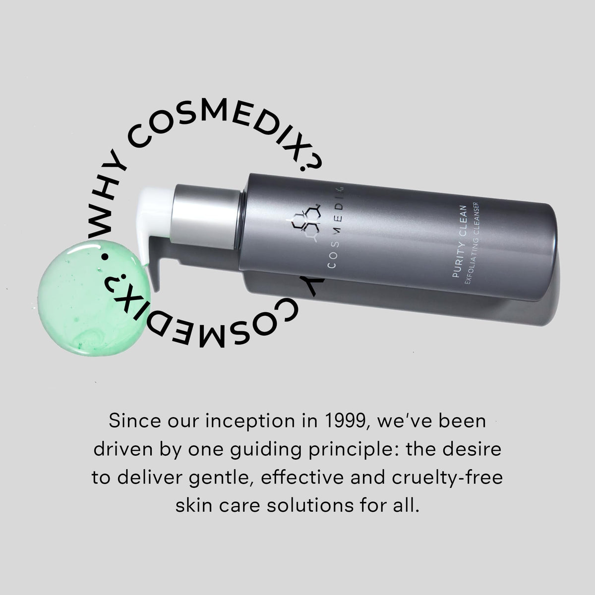 COSMEDIX Purity Clean Exfoliating Facial Cleanser - AM & PM Facial Skincare