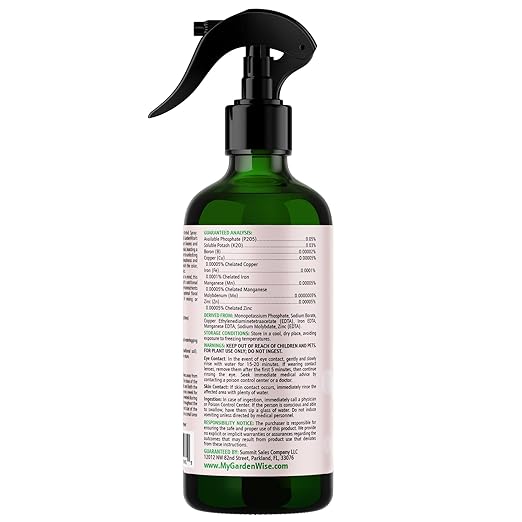 Orchid Food Bloom Booster Fertilizer - Bloom Orchids Fertilizer – Phosphorus and Potassium Formula 0-0.05-0.03 - Ready-to-Use Spray with Chelated Micronutrients (8 OZ)