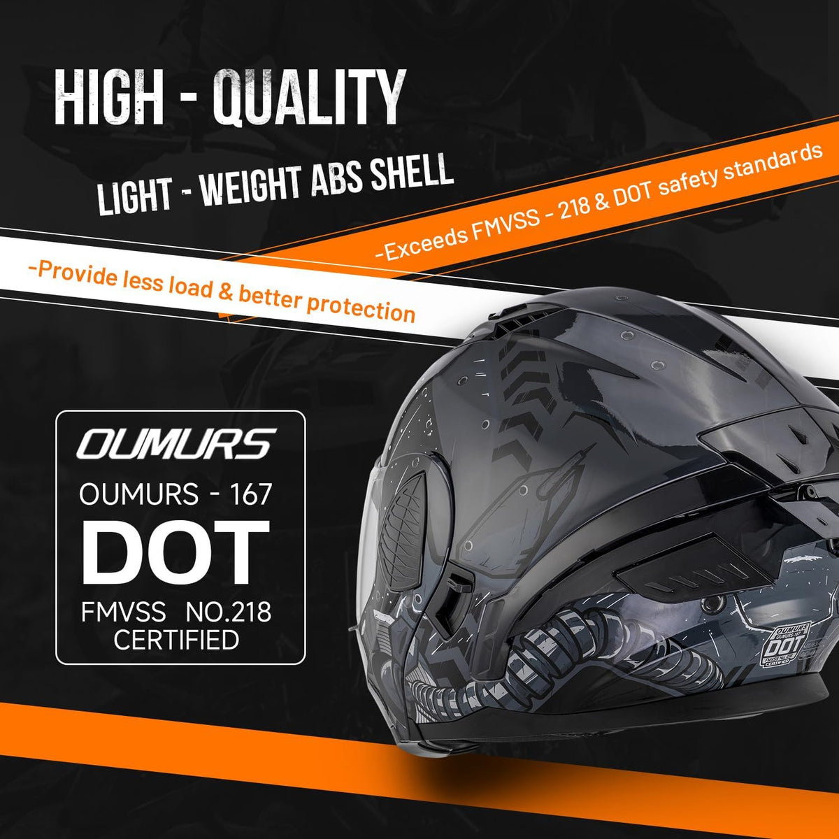 Modular Motorcycle Helmets Full Face Flip up Street Bike Motorcycle Helmet for Unisex Adult Model-167
