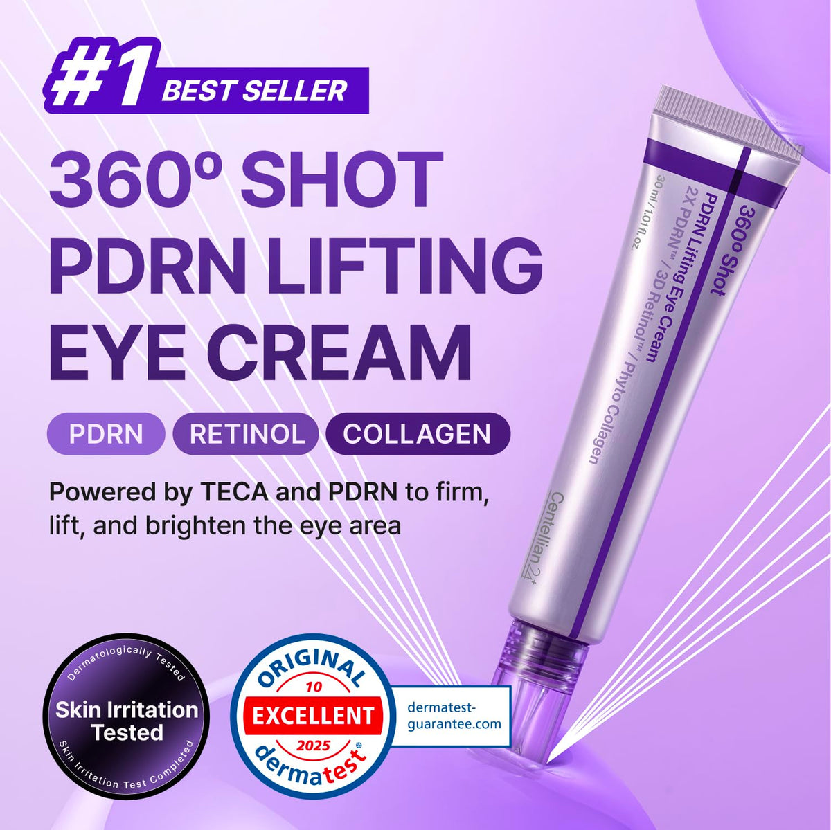 CENTELLIAN 24 360 Shot PDRN Firming Eye Cream, TECA Retinol Care