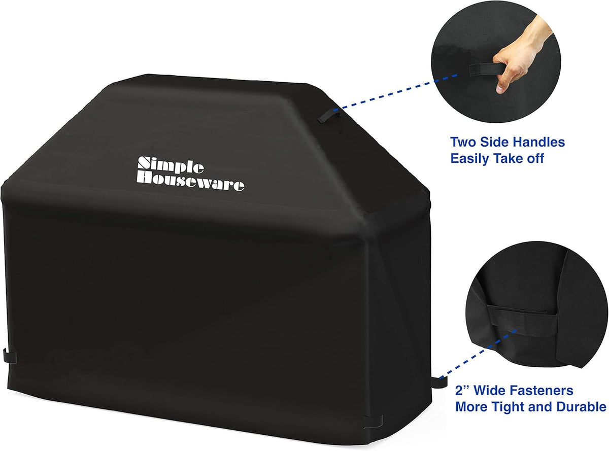 Simple Houseware 60 in. Waterproof Heavy Duty Gas BBQ Grill Cover, Weather-Resistant Polyester