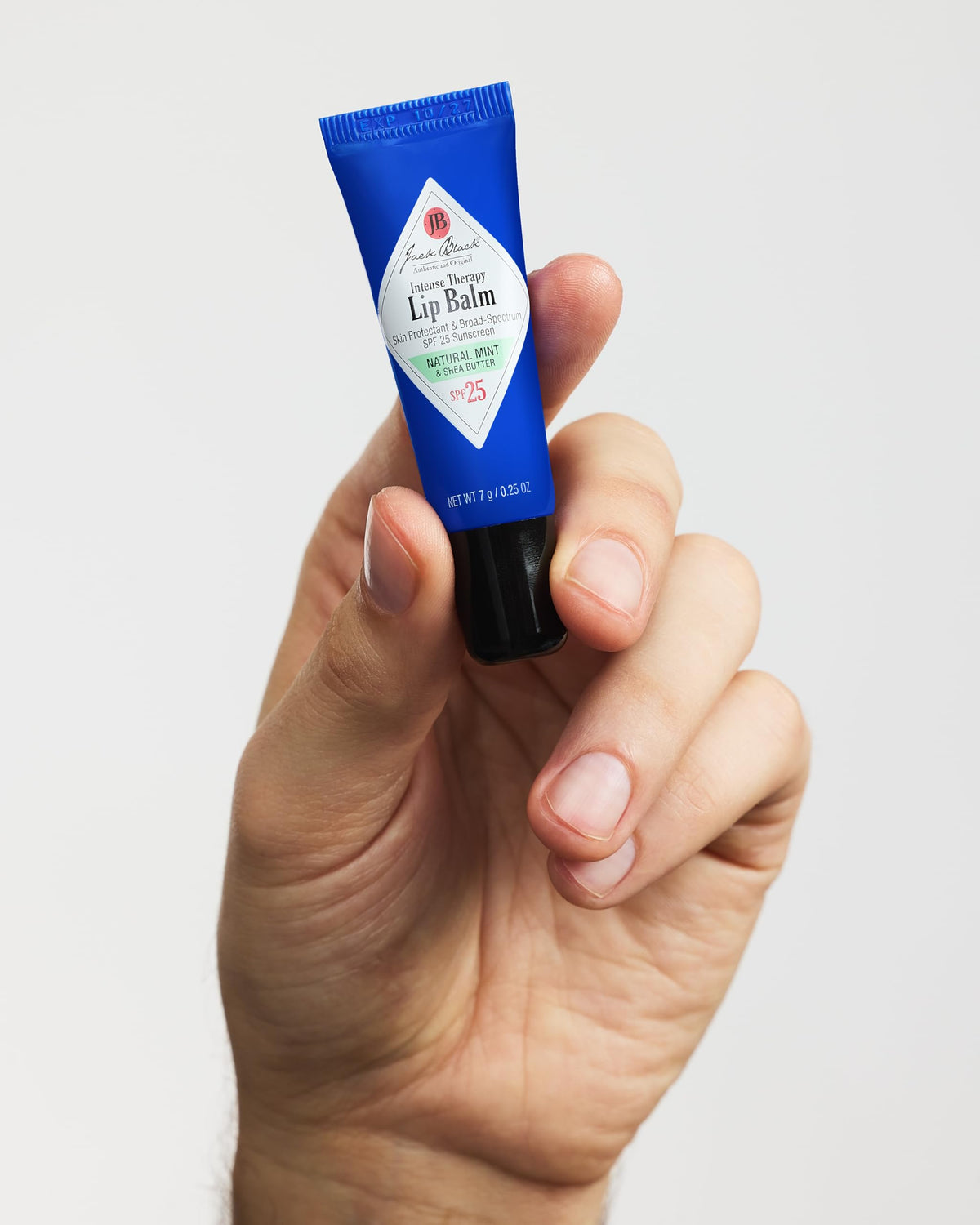 Jack Black Intense Therapy Lip Balm, 0.25-Oz., Pack of 3 – Natural Mint & Shea Butter, SPF 25 Sun Protection, Lip Moisturizer, Hydrating Lip Balm with SPF, Long Lasting Treatment