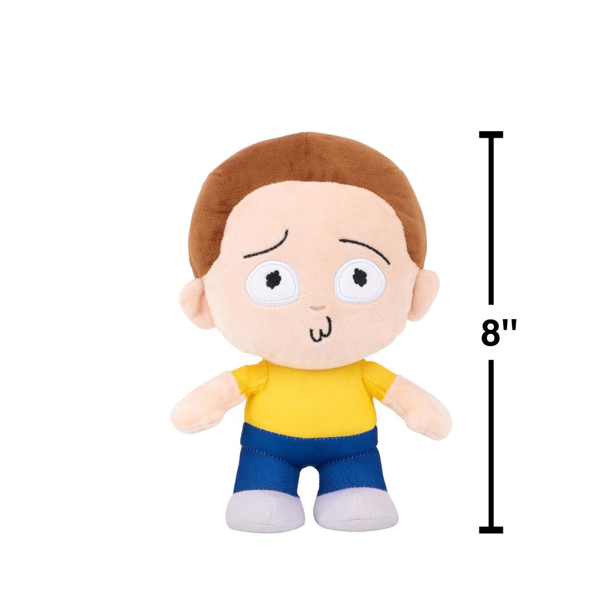 Jazwares Warner Bros. Discovery 8-Inch Morty Plush from Rick and Morty - Super-Soft and Huggable Plush Toy - Official Licensed - for All Ages