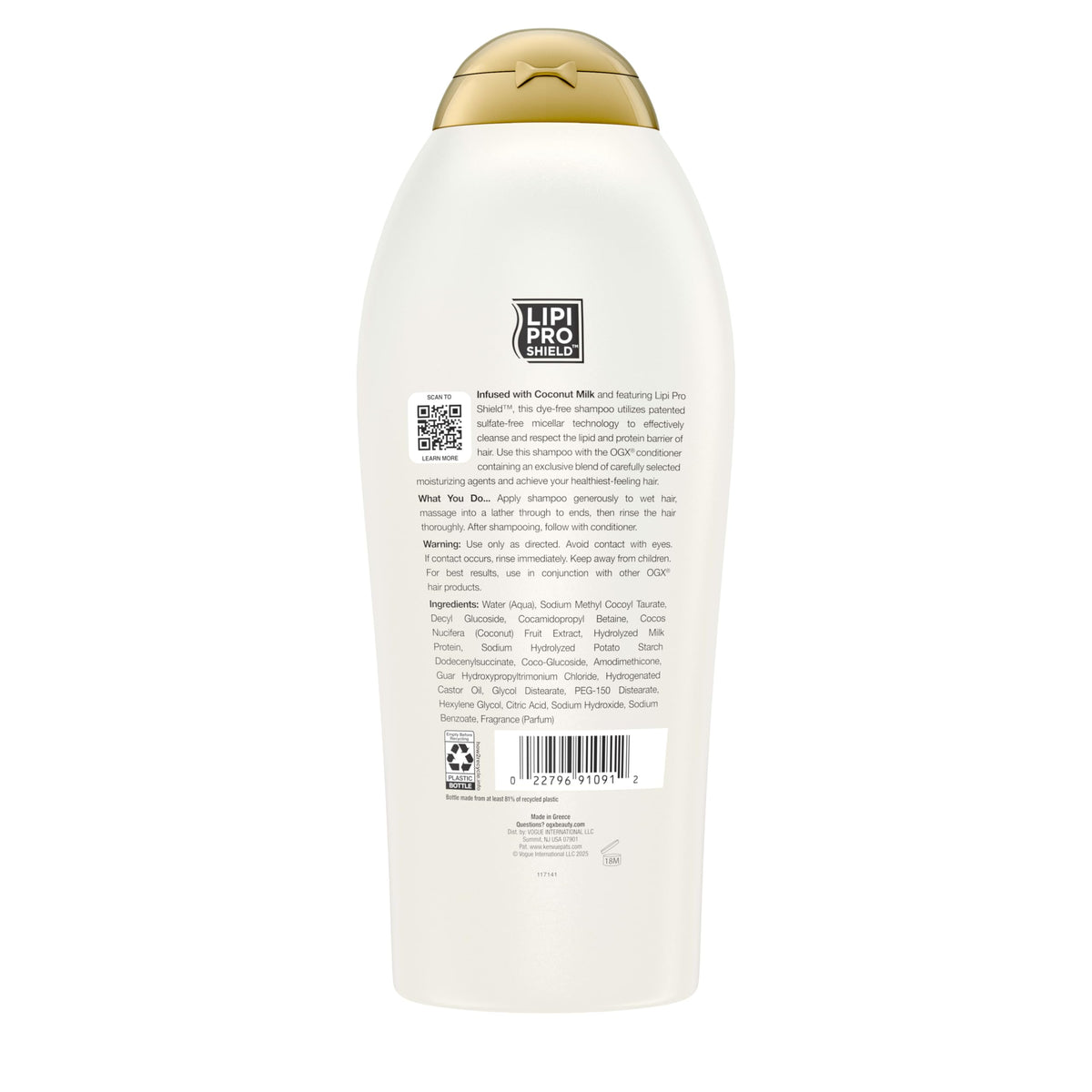 OGX Nourishing + Coconut Milk Shampoo, 25.4 fl. oz