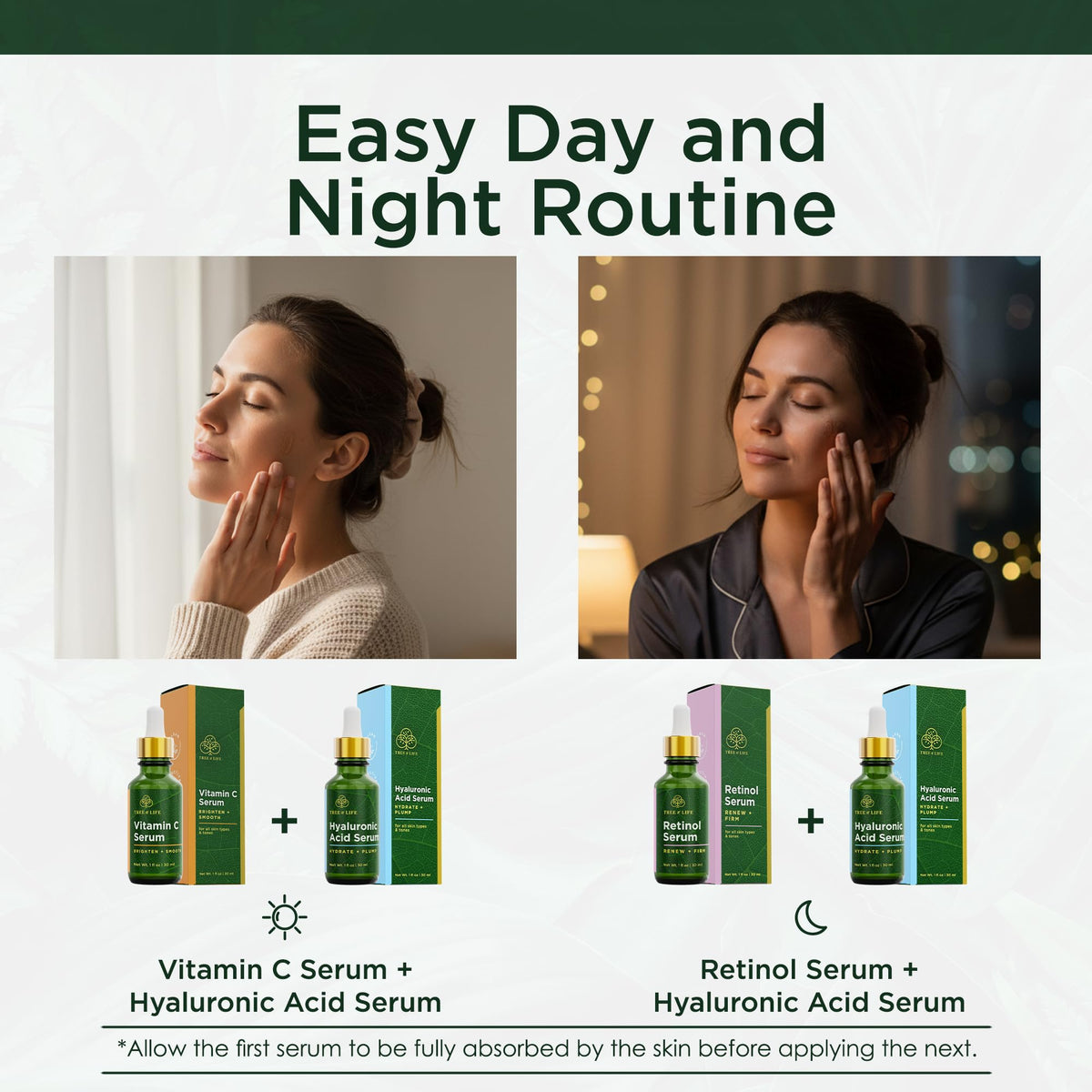 Tree of Life Face Serum Skin Care, Facial Serum for Women and Men, Set of 4