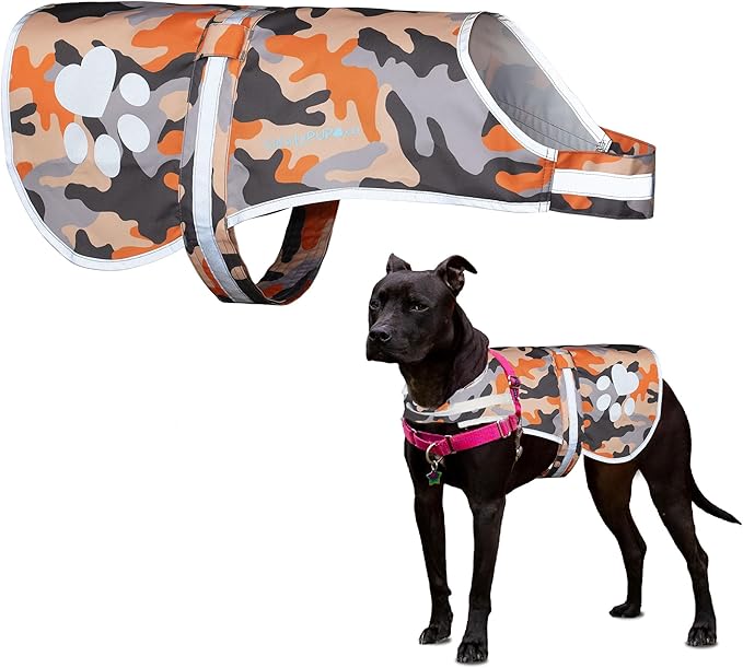 Dog Reflective Vest – Hi-Vis Fluorescent Visibility That Helps to Safeguard Your Pet On/Off Leash in Urban & Rural Areas (Camo, Small)