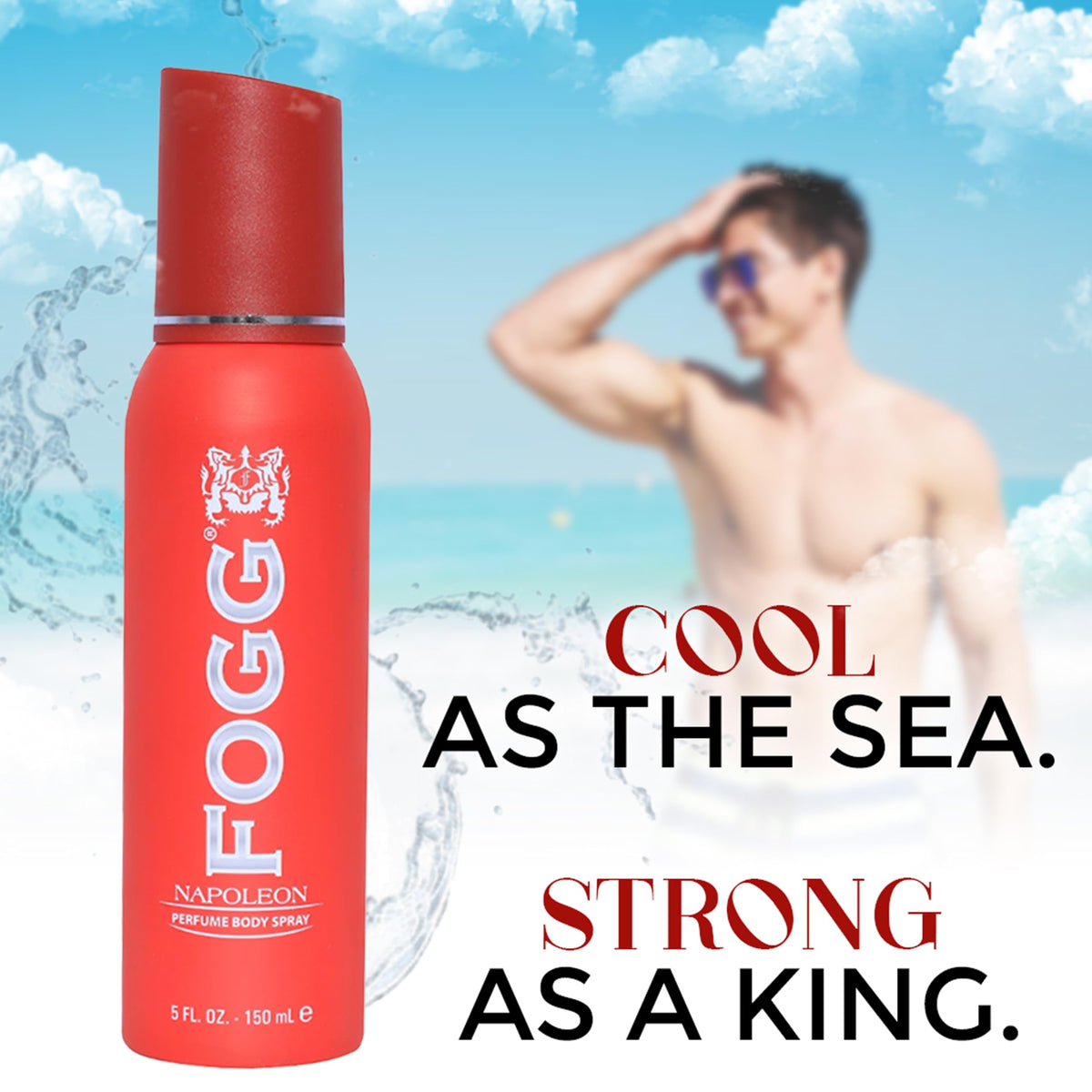 Napoleon by Fogg - Perfume-Based Body Spray for Men - Spicy Woody Fragrance Body Spray - Opens with Notes of Bergamot, Aldehydes, and Rose - 5 oz