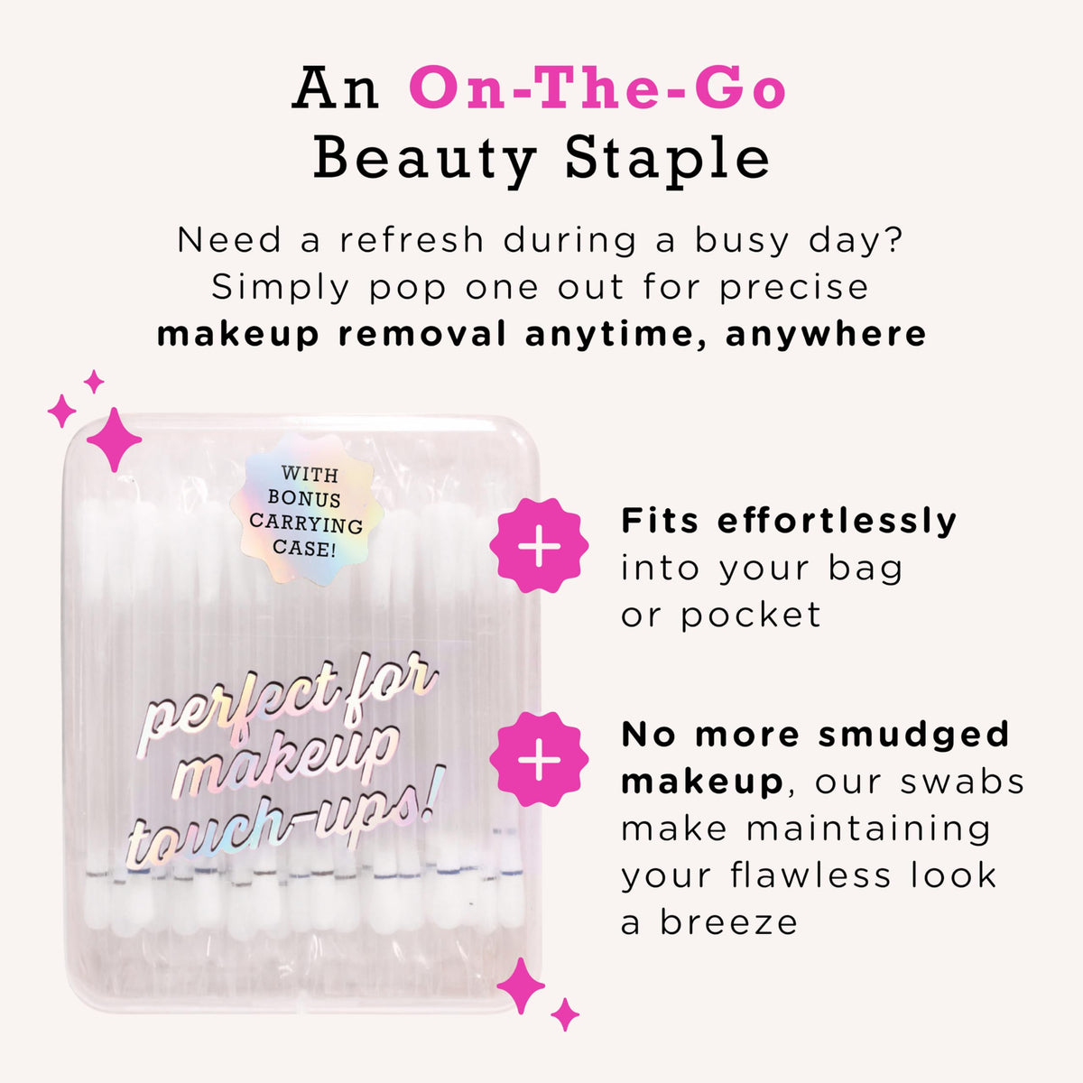 Erase Your Face 50pc Cotton Swabs with Micellar Water