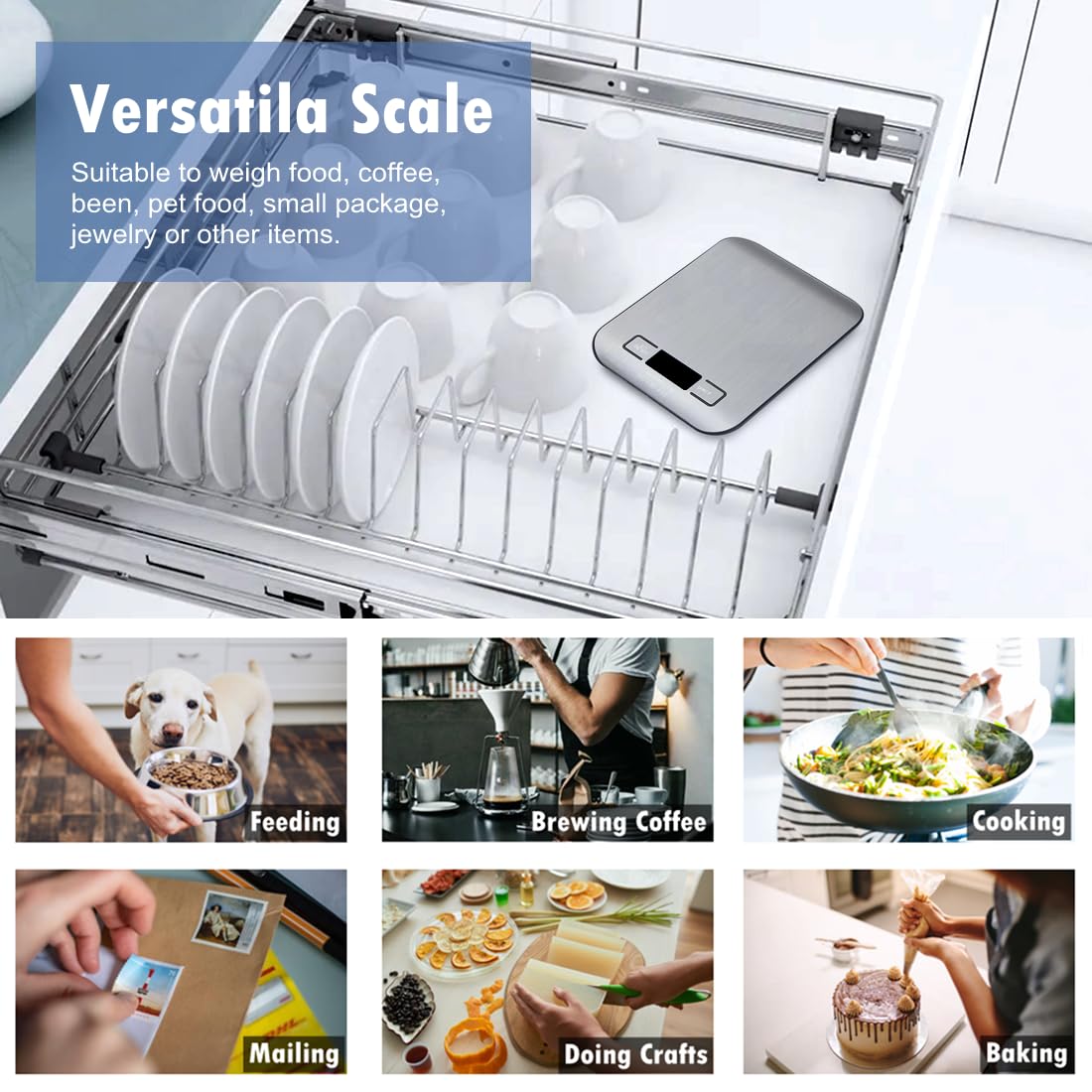 NUTRI FIT Food Scale Kitchen Scales Digital Weight Grams Oz for Weight Loss