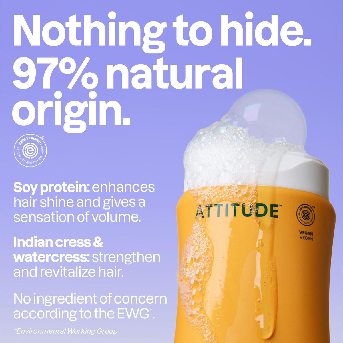 ATTITUDE Volumizing Shampoo for Fine, Thin Hair, EWG Verified, 32 Fl Oz