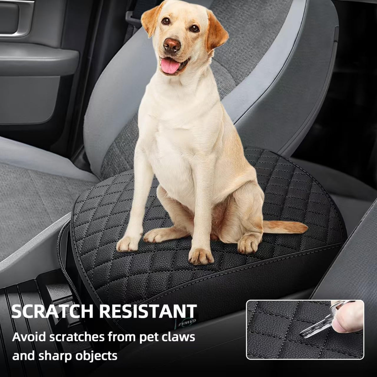 Center Console Cover Fit for 2009-2015 Pilot, Comfortable Armrest Cover Protector Customized Car Accessories, Well-Make PVC Leather Armrest lid Cover for 2009-2015 Pilot （Black）