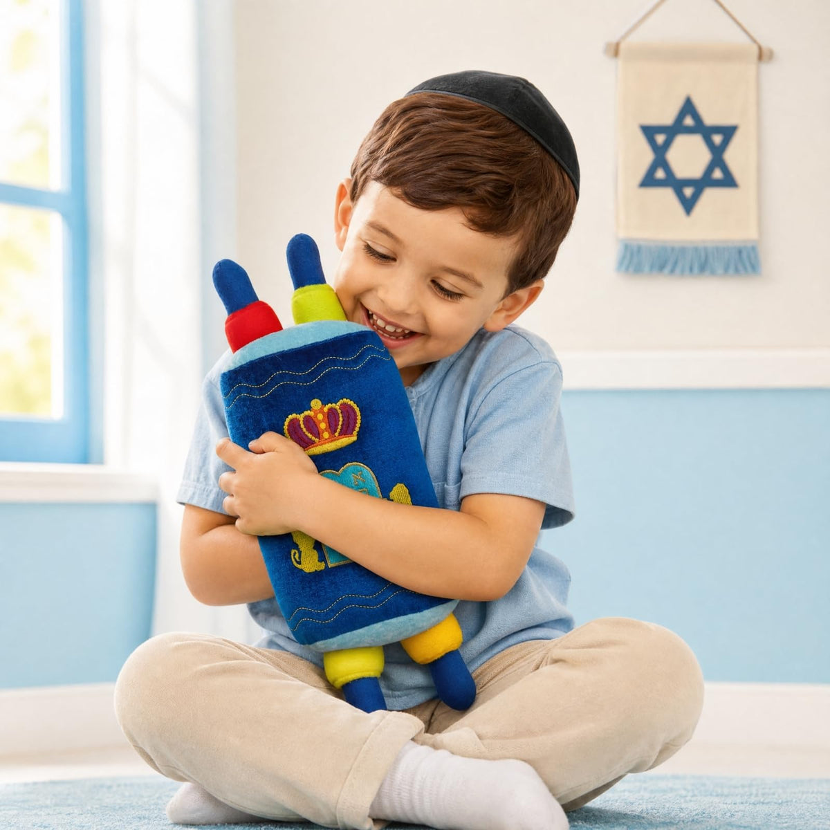 Rite Lite My Soft Torah Plush Toy Shabbat Gifts Educational Judaica Shabbos Hebrew Simchat Jewish Gifts Fun & Educational Party Favors | Ideal for Play, Learning, & Celebrating Jewish Traditions 16"H