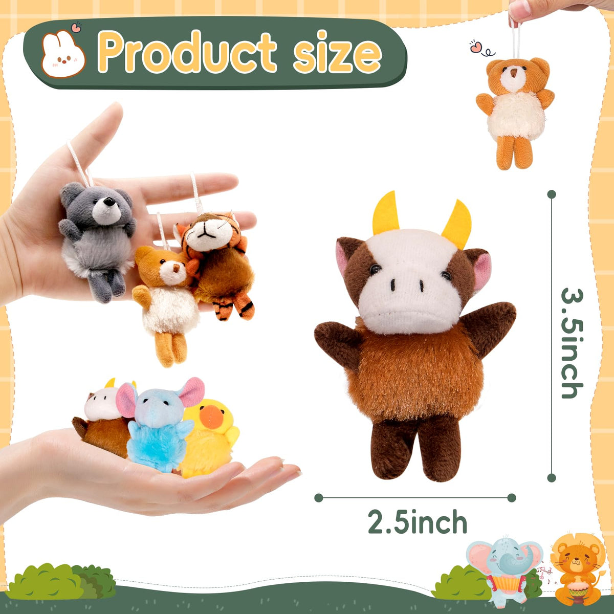 JoyRapt Small Stuffed Animals Bulk Gifts for Kids, Tiny Plushies Toys