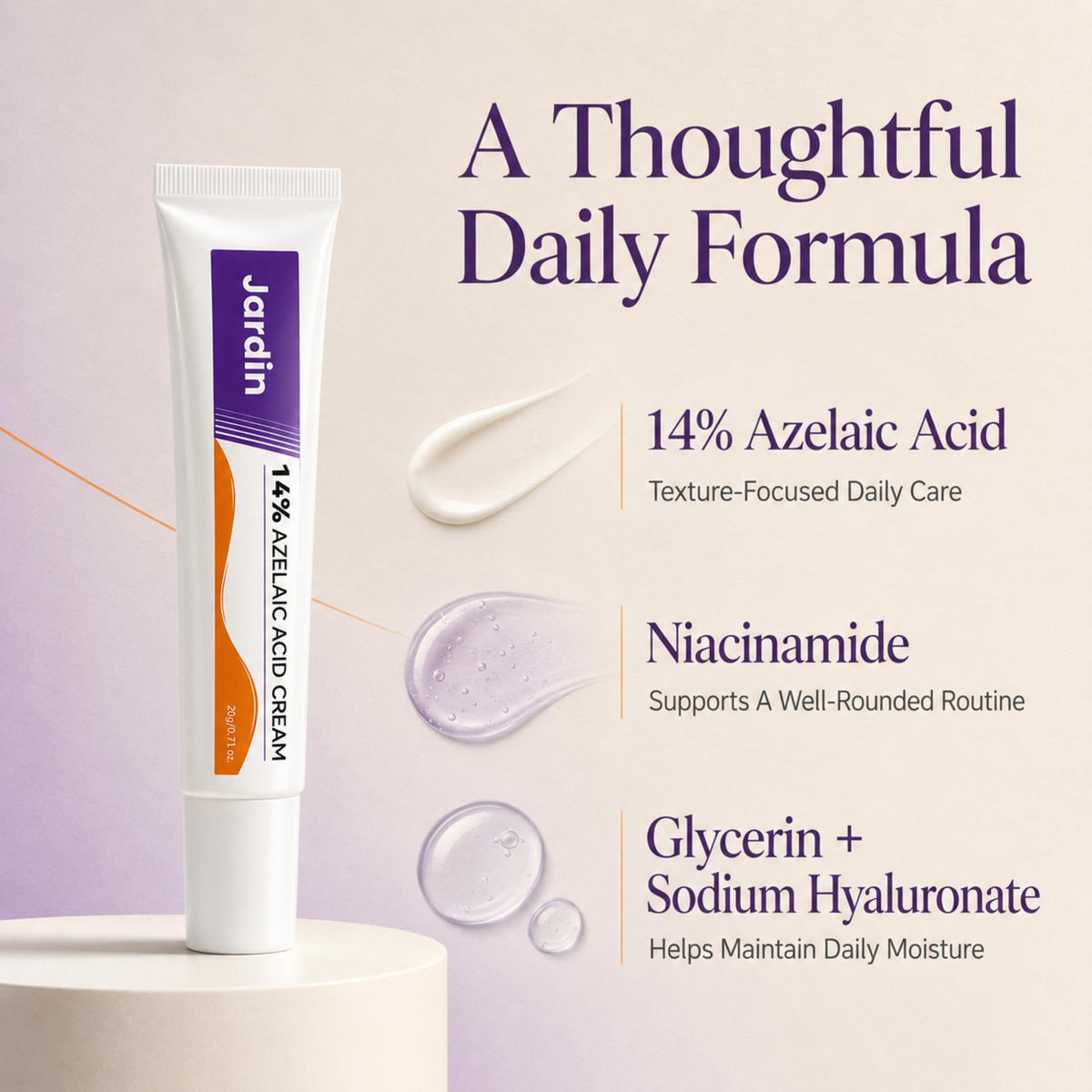 Daily Moisturizing Face Cream With 14% Azelaic Acid & Niacinamide（1 pc）