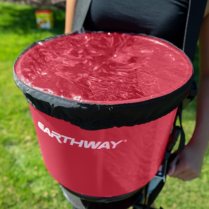 EarthWay 3100 40 LB (18 KG) Professional Chest Mount Hand Crank Broadcast Spreader Including Even Spread Technology, Comfortable & Adjustable Harness Strap and Rain Cover