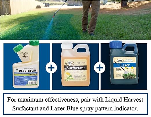 Liquid Harvest Mesotrione - 8oz - Mesotrione Concentrate (Compare to Tenacity) - Pre and Post-Emergent Weed Killer for Lawn and Turf Grasses