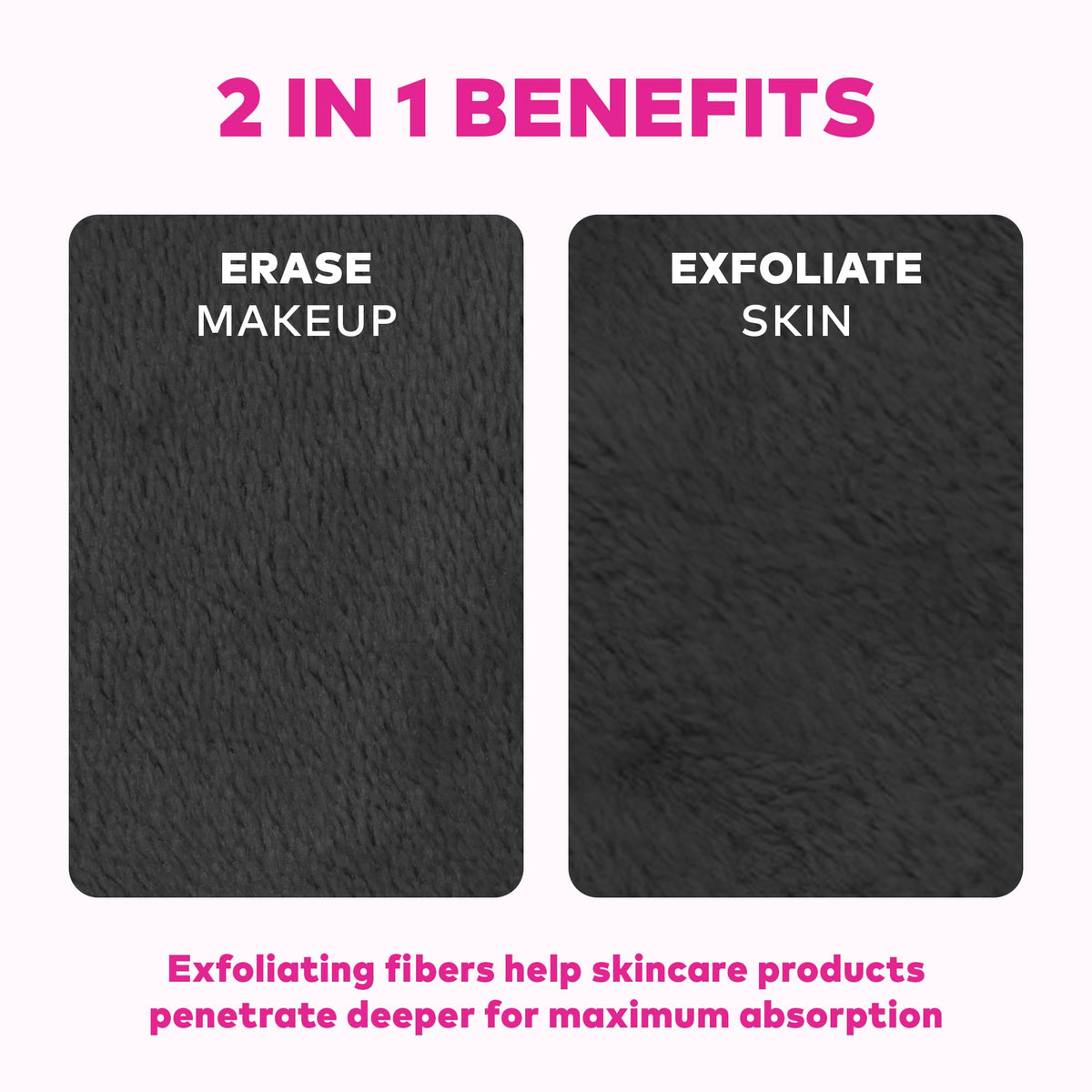 The Original MakeUp Eraser PRO, Effortlessly Remove All Makeup Using Only Water, Including Waterproof Mascara, Eyeliner, Foundation, Lipstick, Sunscreen,and More! Chic Black, 1ct.