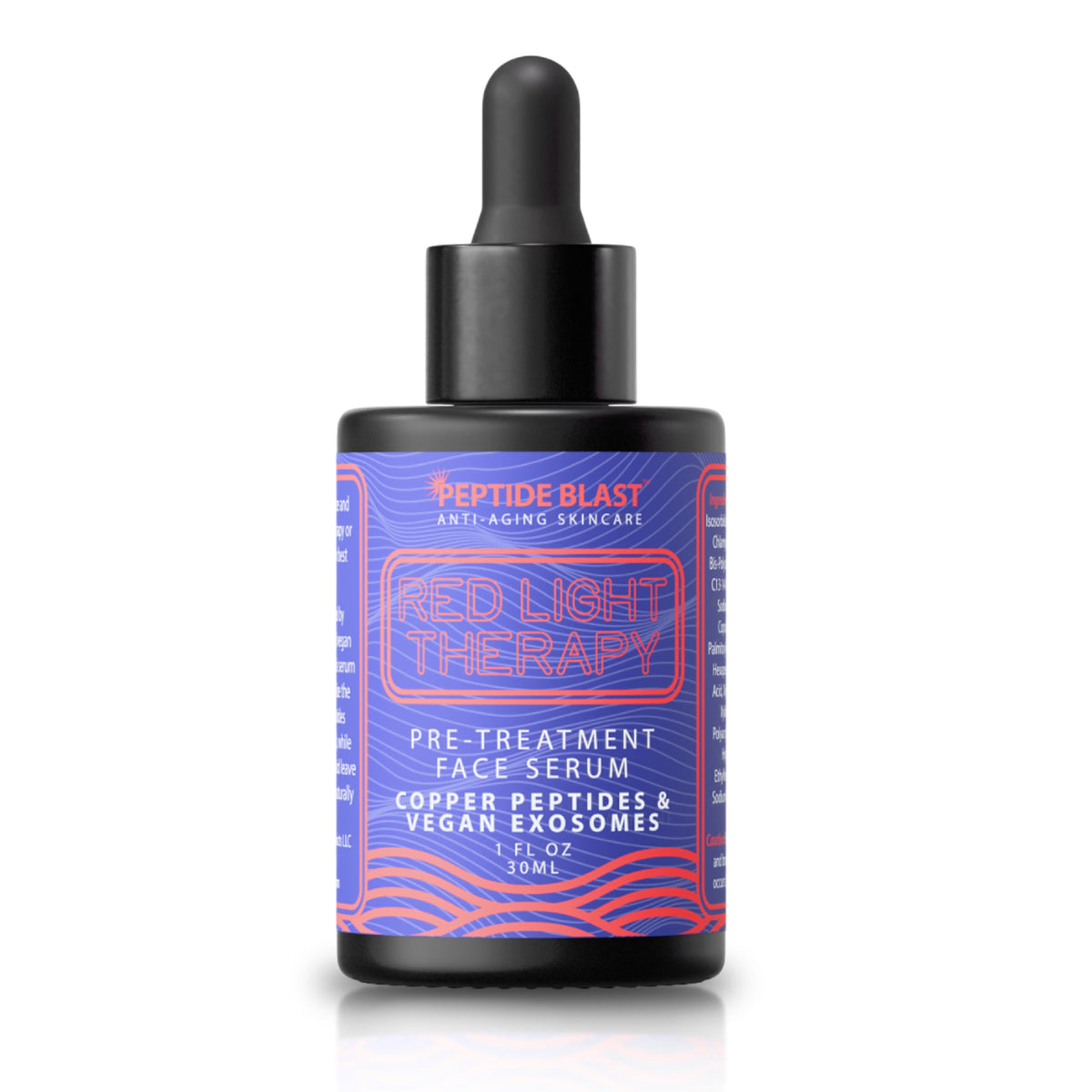 Red Light Therapy Pre Treatment Serum with Copper Peptides, Vegan Exosomes, Hyaluronic Acid & Squalane | Specifically Designed to Prepare Skin Before Every Red Light Therapy Session | 1 fl oz