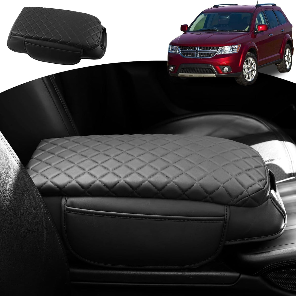 Center Console Armrest Cover for 2011-2020 Dodge Journey Cushion Pad Armrest Box Cover Protector Dodge Journey Interior Accessories (Journey11-20 pad)