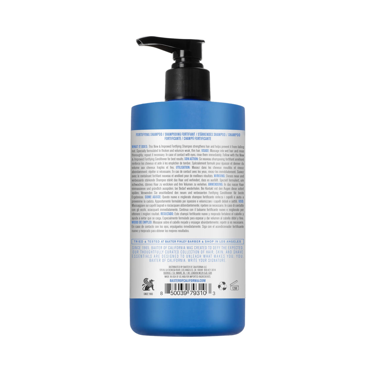 Baxter Of California Daily Fortifying Shampoo, Mint, 16 Oz