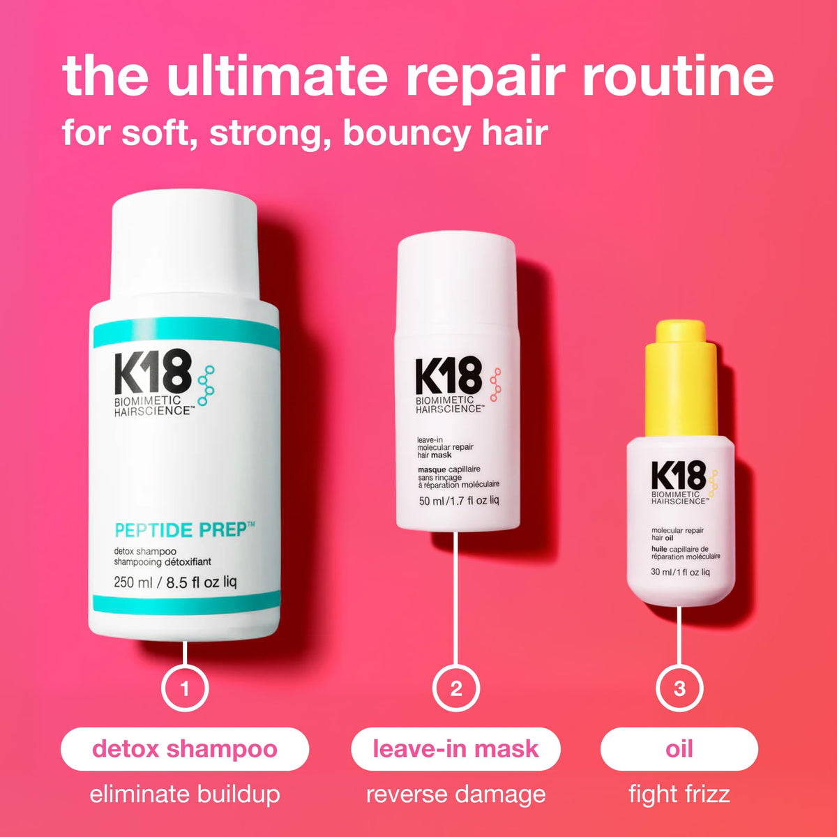 K18 Leave-In Molecular Repair Hair Mask, 0.5 Fl Oz