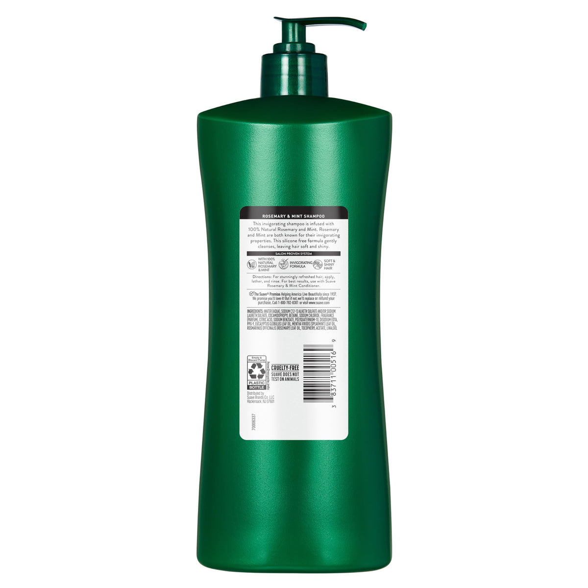 Suave Rosemary and Mint Invigorating Shampoo, Paraben Free, 28 fl oz