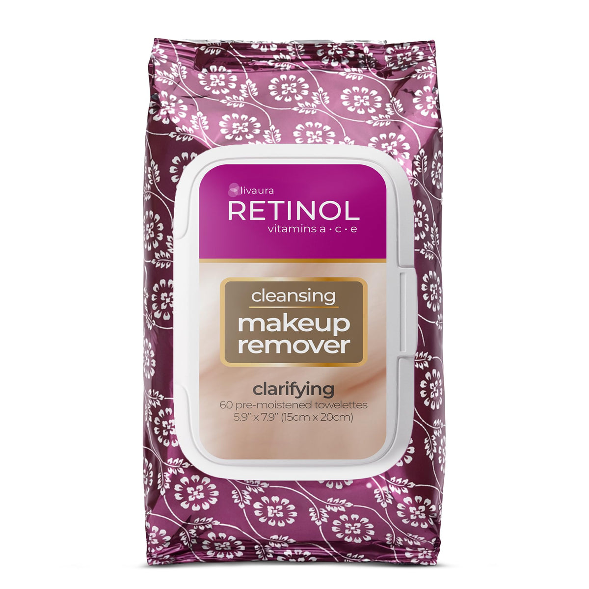 LIVAURA Retinol Makeup Remover Wipes for Women - Facial Cleansing Wipes