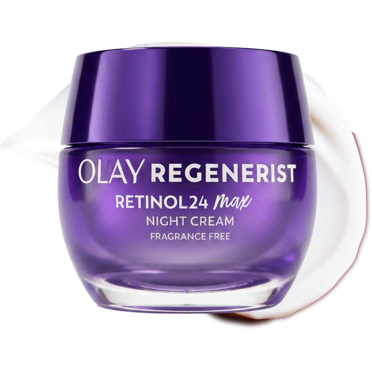 Olay Retinol Night Cream for Women, MAX, Anti-Aging Face Moisturizer, Fragrance-Free, Non Greasy - Anti-Wrinkle, Smooth Fine Lines, Hydrating Skin Care - Triple Collagen Cream, Niacinamide, 1.7oz