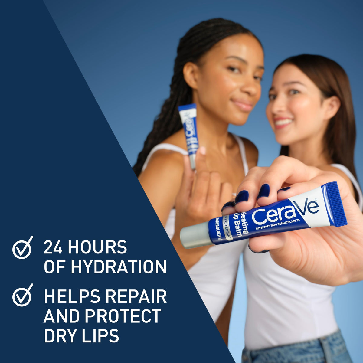 CeraVe Healing Lip Balm, Hydrating Hyaluronic Acid Lip Treatment, 0.7oz