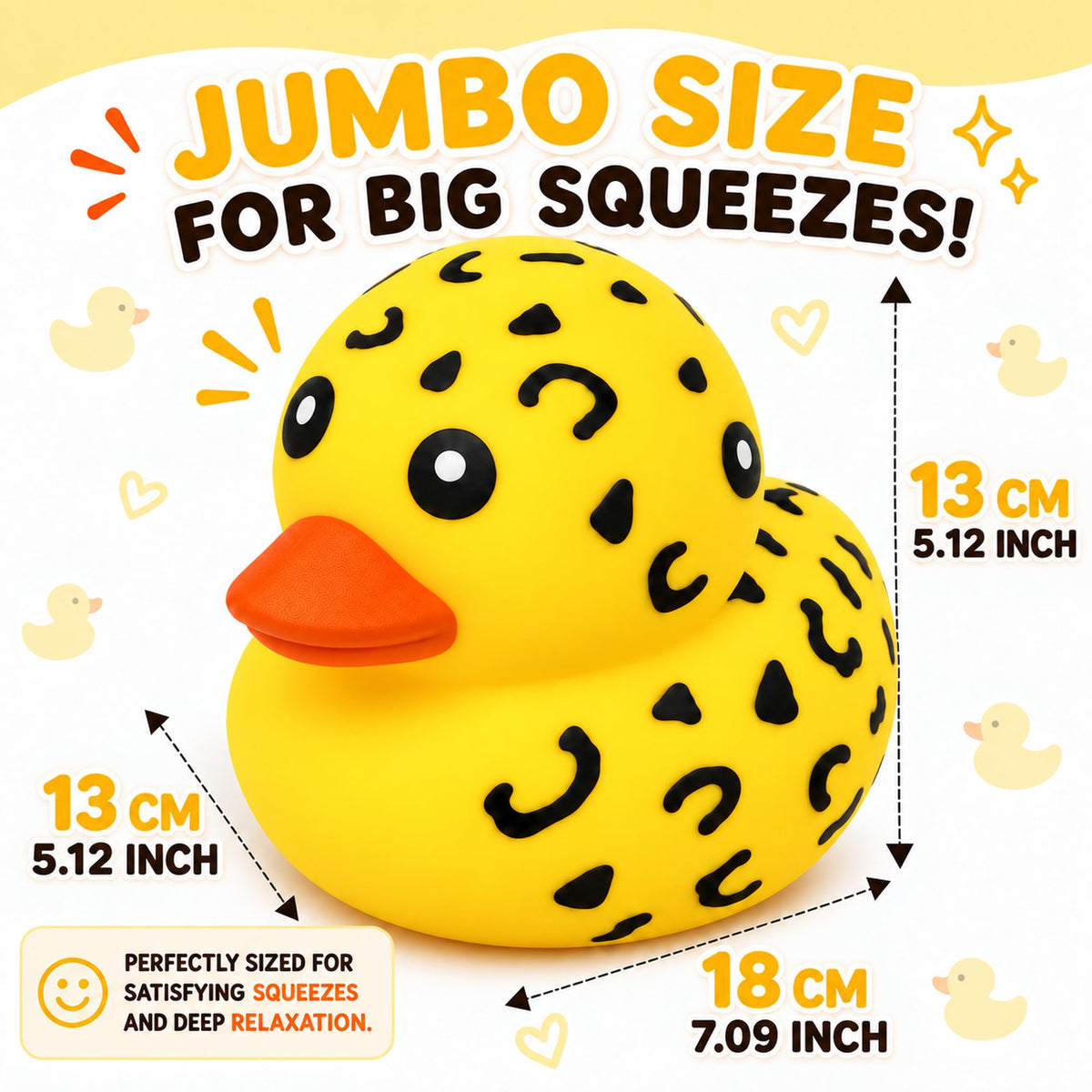 Jumbo Duck Squishy, Giant Soft Slow Rising Duck Stress Relief Squeeze Toy