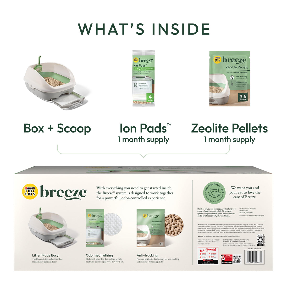 Purina Tidy Cats Breeze Cat Litter Box System Kit with Pellets & Pads