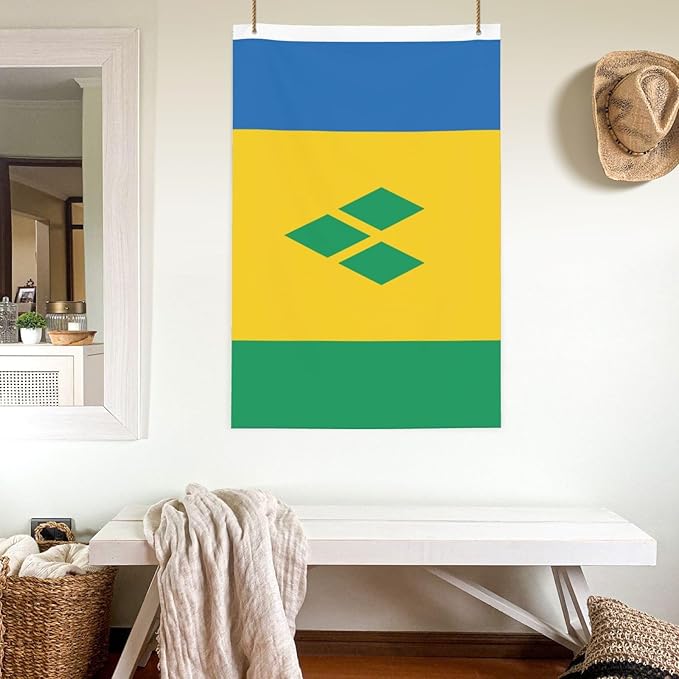 Saint Vincent and the Grenadines Flag Garden Yard House 2x3 ft Flags Double Sided Print Banner Indoor Outdoor Party Home Decorations for Boat Dorm House Balcony
