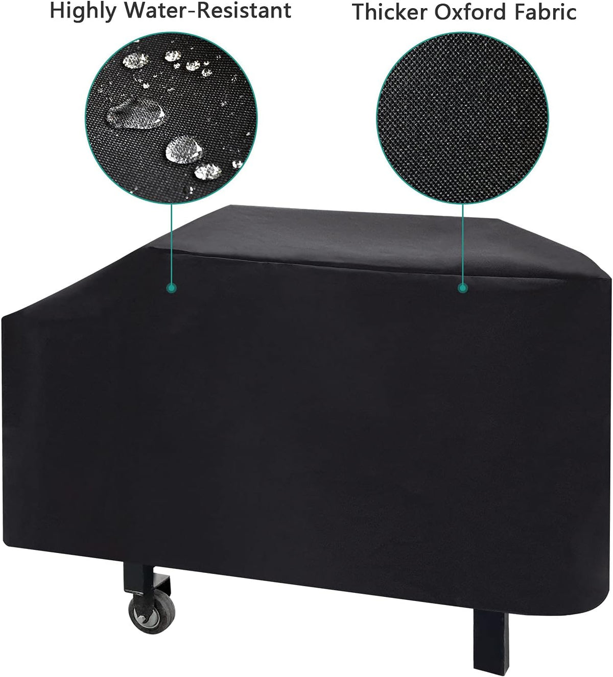 5003 Hard Cover for Blackstone 28" Griddle, and 1529 Heavy Duty Grill Cover for Blackstone 28" Griddle, Black