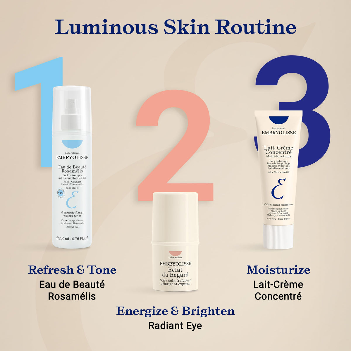 Embryolisse Lait-Crème Concentré Face Moisturizer and Makeup Primer, French Face Cream With Shea Butter & Aloe Vera, 2.54 Fl Oz
