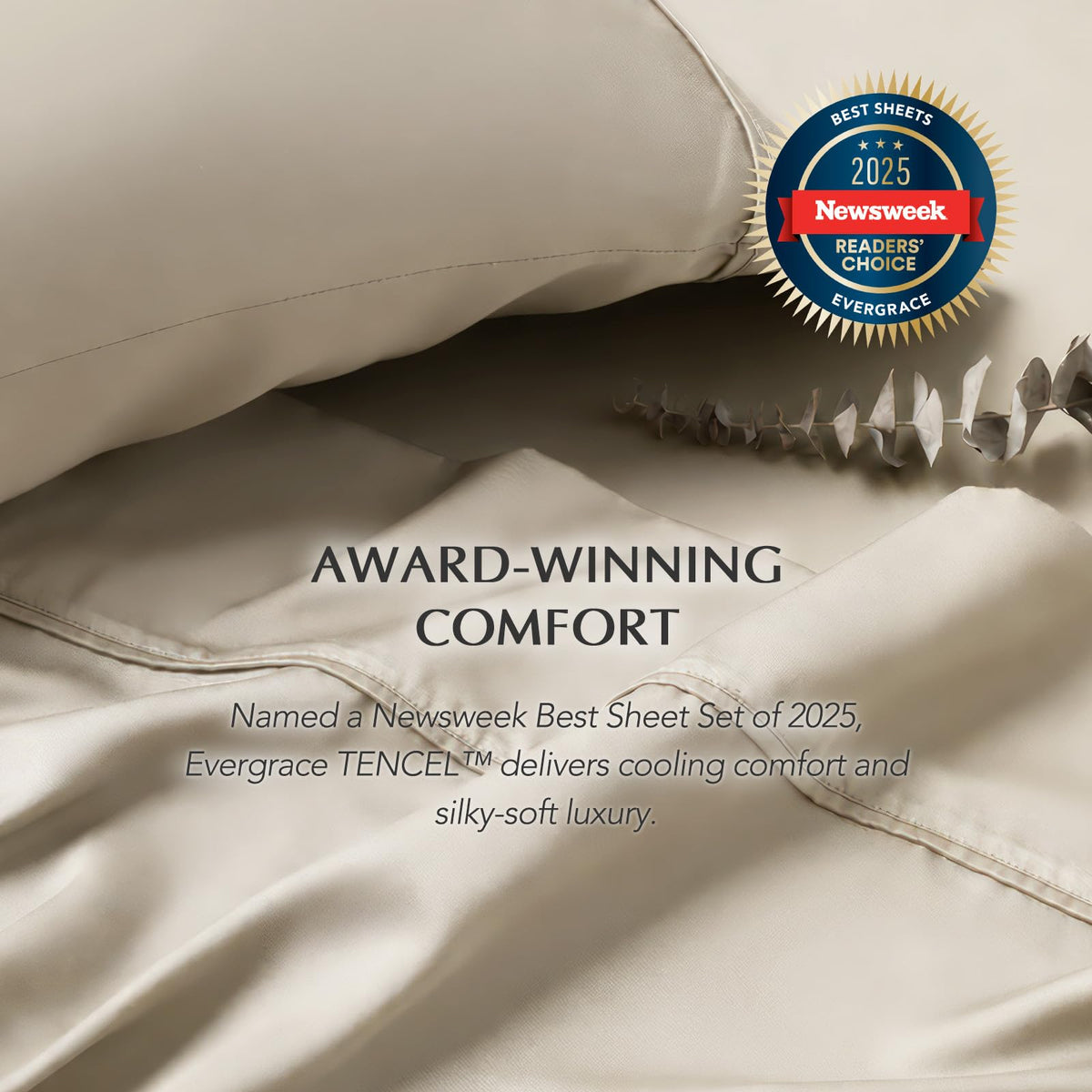 EverGrace Tencel™ Sheet Set, Breathable & Cooling, Queen, Bone