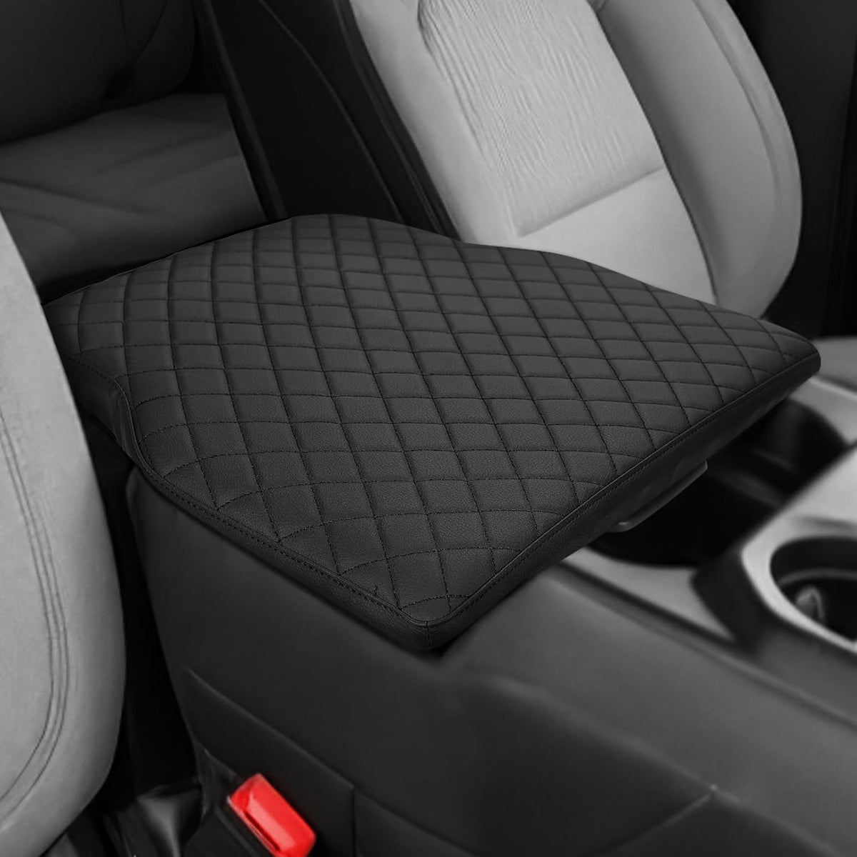 JOYTUTUS Center Console Cover Compatible with 2019-2024 2025 Ram 1500 New Model Jump Seat Console, Leather Arm Rest Armrest Cover for Car, Durable Middle Console Cover, Car Arm Rest Cover Replacement