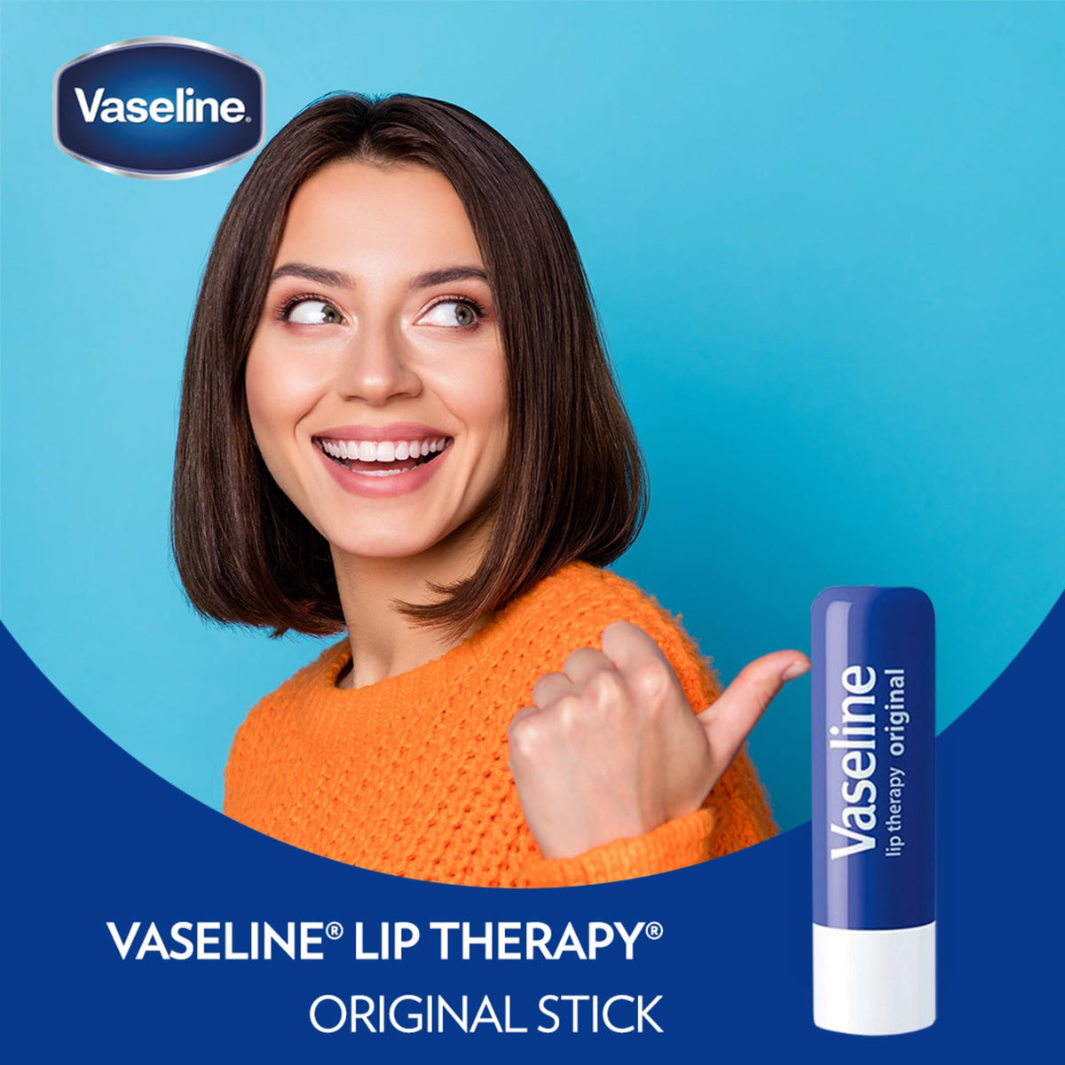 Vaseline Lip Therapy original with petroleum jelly 4.8g